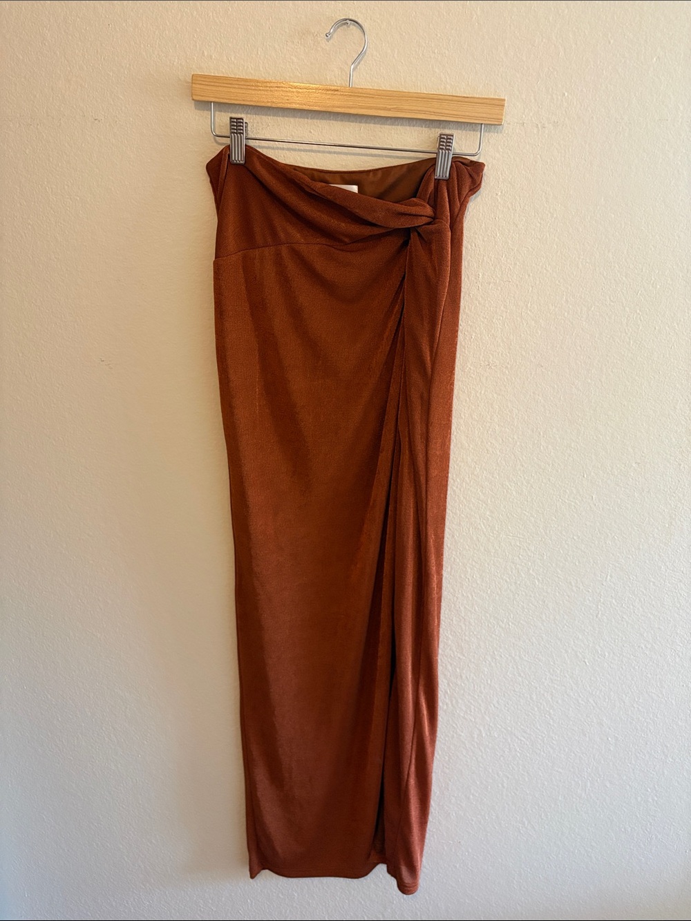 Superdown Faux Wrap Maxi Skirt